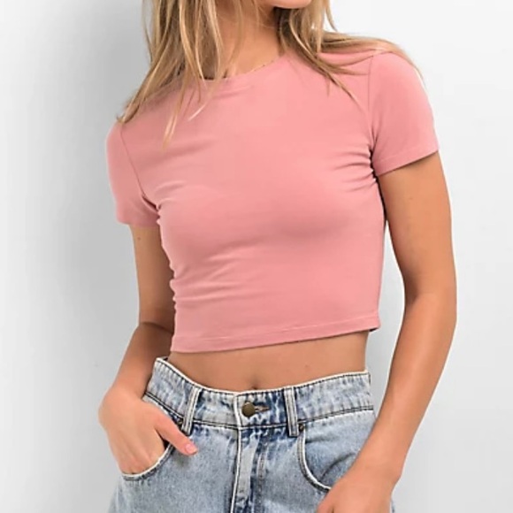 Zine Brianna Rose Buckle Crop T-shirt (size L) - Picture 1 of 6